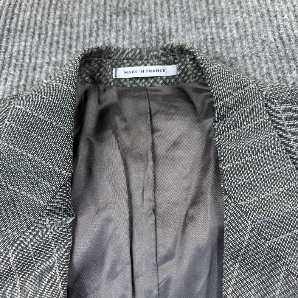 Yves Saint Laurent Blazer Mens 44 Gray Wool Pinstripe Two Button Suit‎ Jacket - Picture 6 of 8